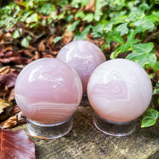 Pink Jelly Agate Sphere - Large