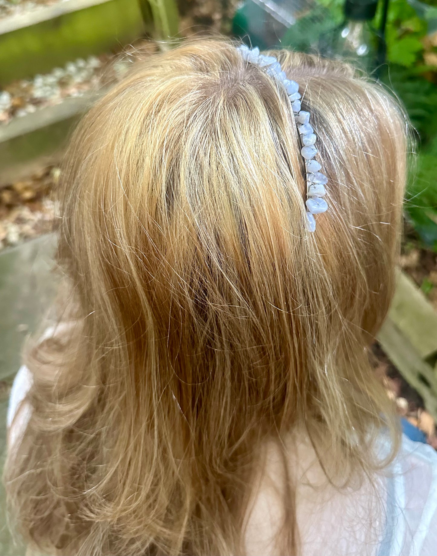 Crystal Chip Headbands - Silver