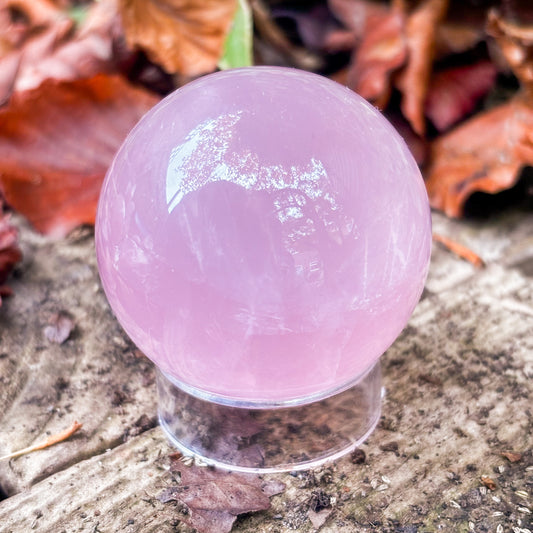 Rose Quartz Star Flash Sphere