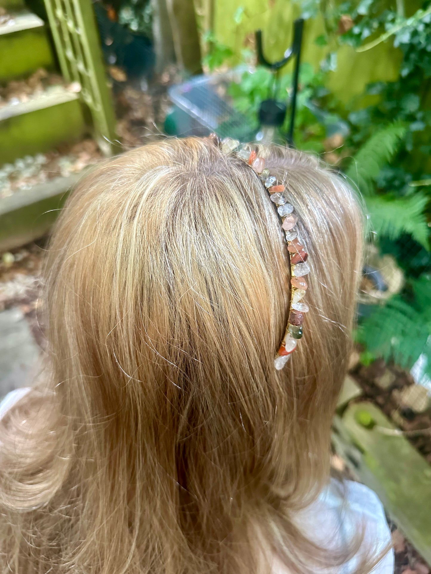 Crystal Chip Headbands - Silver