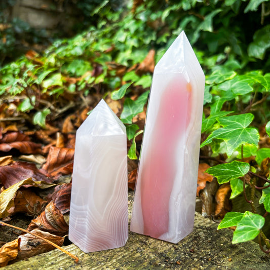 Pink Jelly Agate Tower