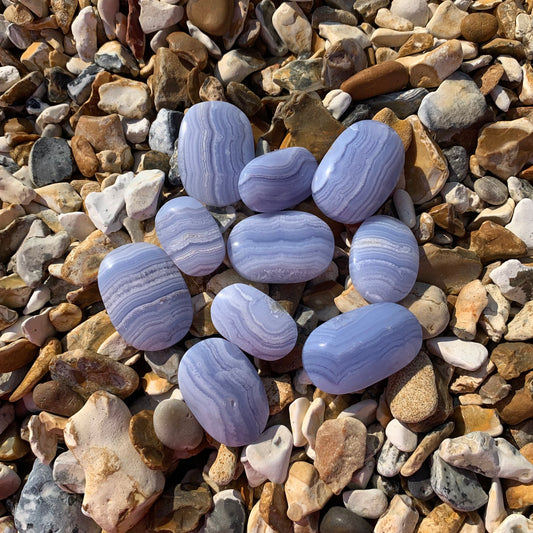 Blue Lace Agate Palmstone