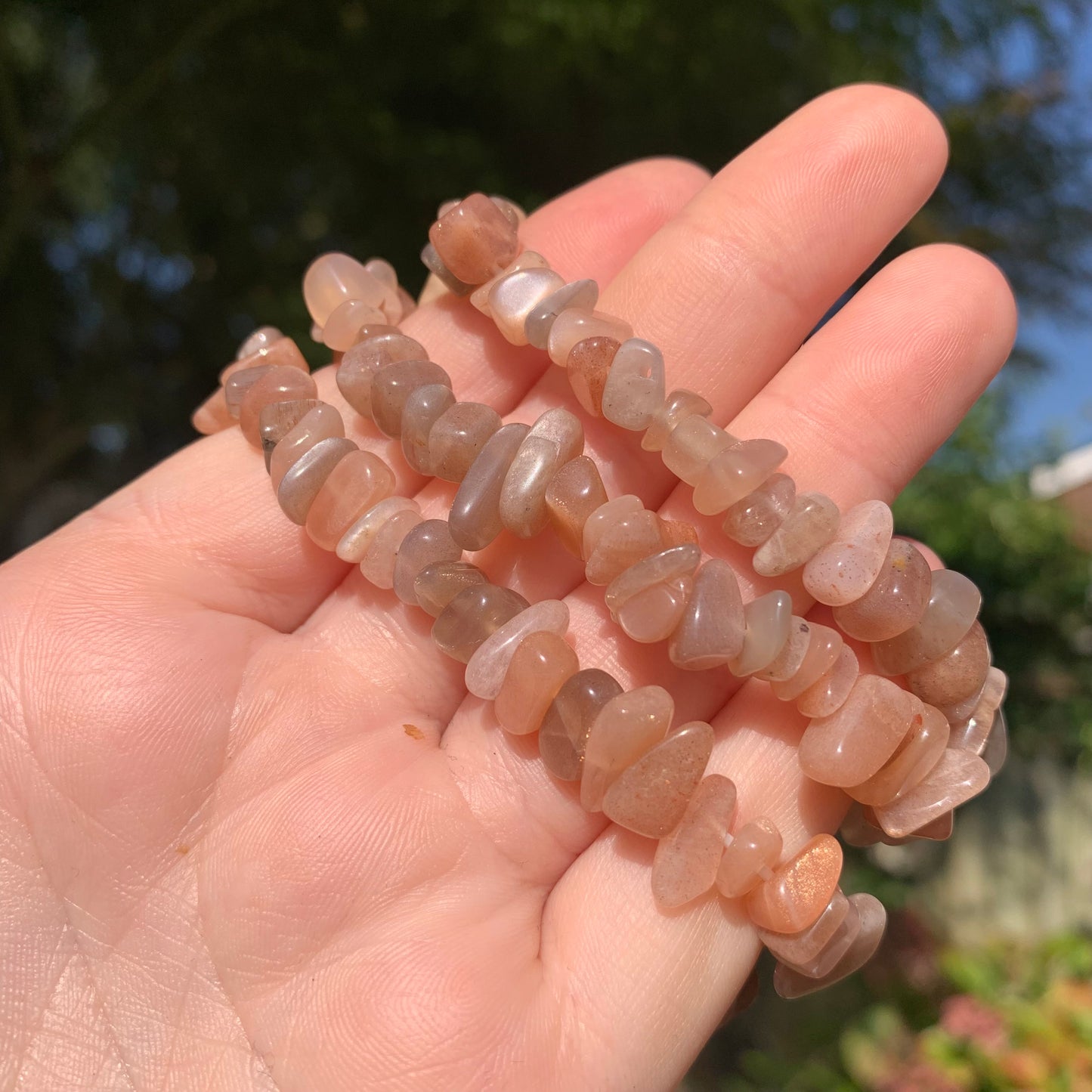 Sunstone x Moonstone Chip Bracelet